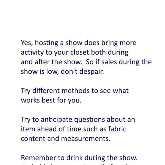 Like this listing and each time I have a Posh Show You will be notified! - Picture 5 of 6